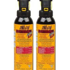 SABRE Frontiersman Xtra 225-Gram Bear Spray & Mountain Lion Spray with Glow-in-the-Dark Safety, 2-Pack