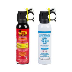 SABRE Wild Max 225-Gram Bear Spray & Mountain Lion Spray with Training Canister and Glow-in-the-Dark Safety