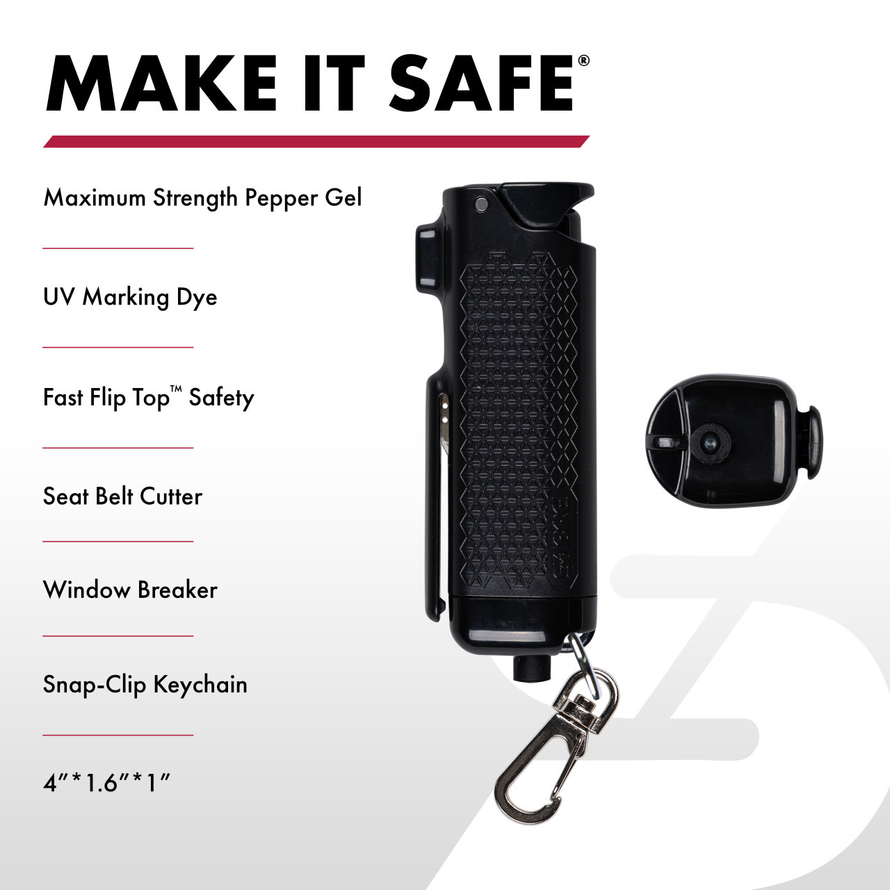 Safe Escape 3-in-1 Pepper Gel with Seat Belt Cutter and Window Breaker - Image 2