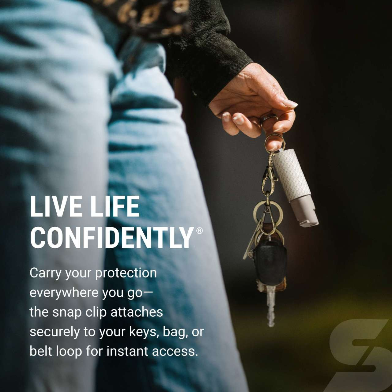 Faux Leather Pepper Spray with Snap-Clip Keychain - Image 9
