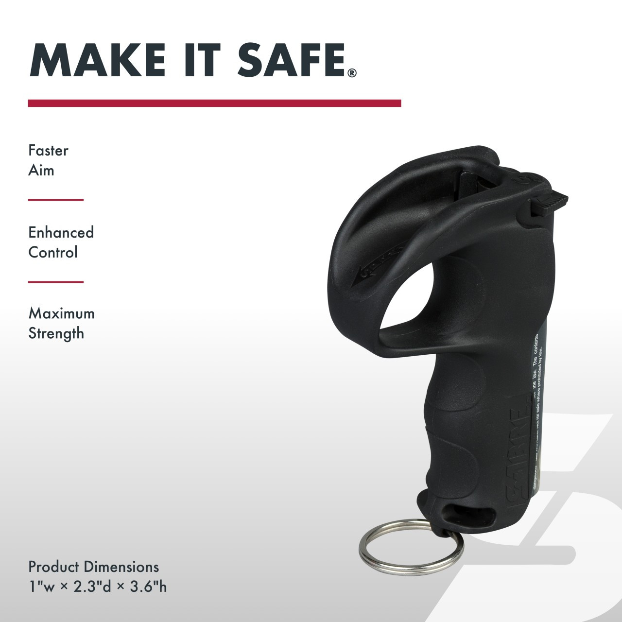 Quick Grip Pepper Spray Kit with Finger Loop and Practice Spray - Image 2