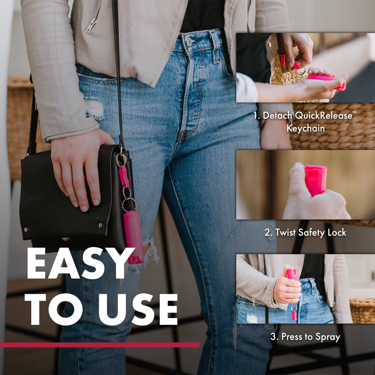 Defense Spray with Quick Release Keychain - Image 4