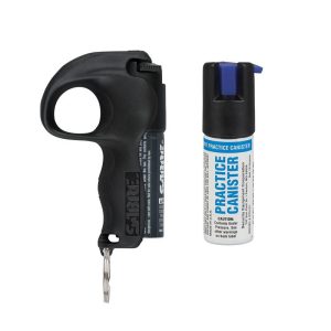 Quick Grip Pepper Spray Kit with Finger Loop and Practice Spray