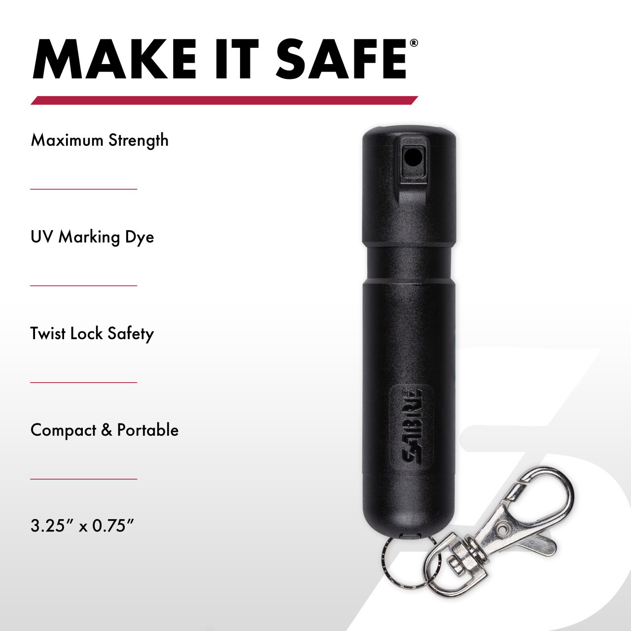 Mighty Discreet Pepper Spray with Swift Clip and Snap-Clip Keychain - Image 2