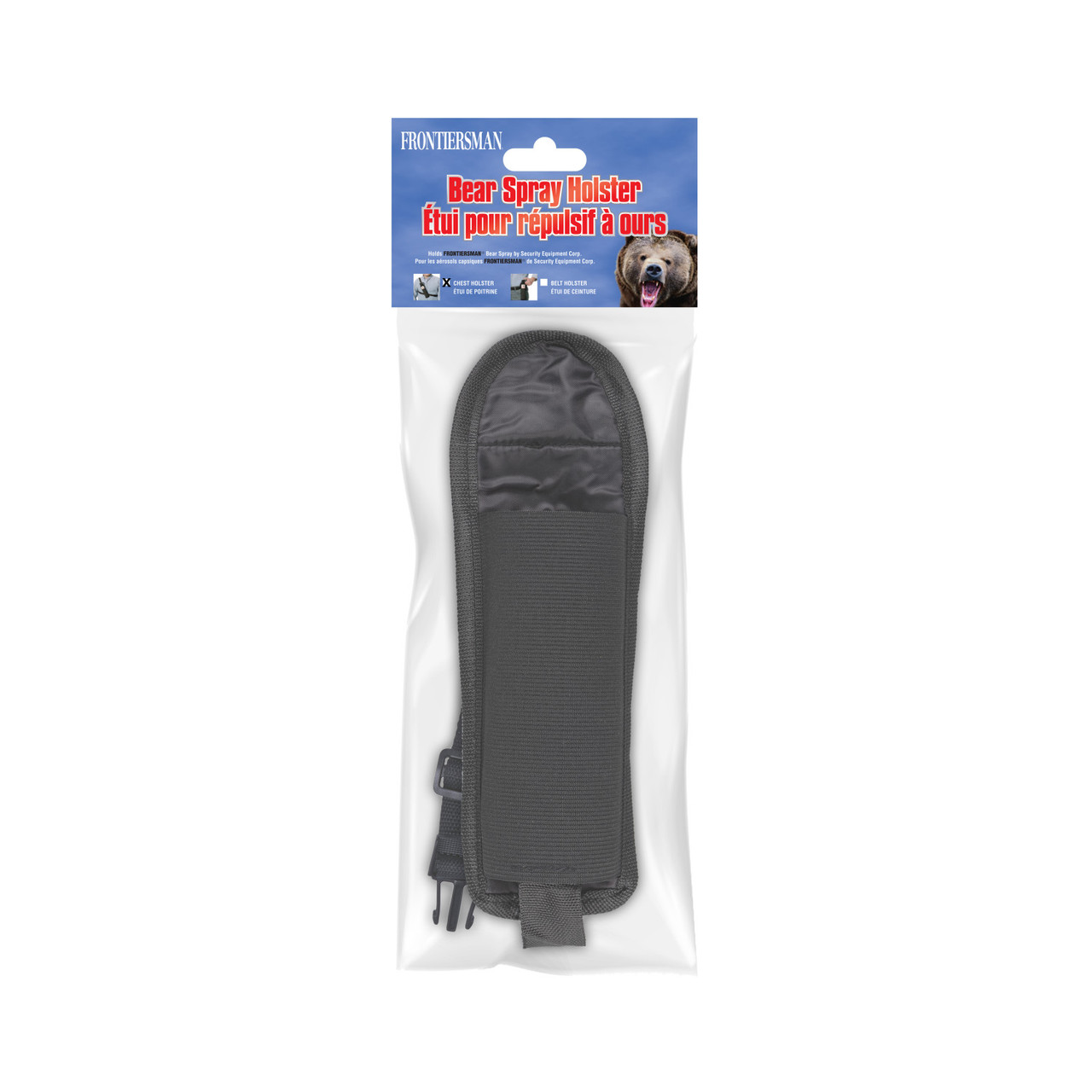 Frontiersman Nylon Chest Holster For 7.9 and 9.2 Ounce Bear Spray Canisters - Image 6