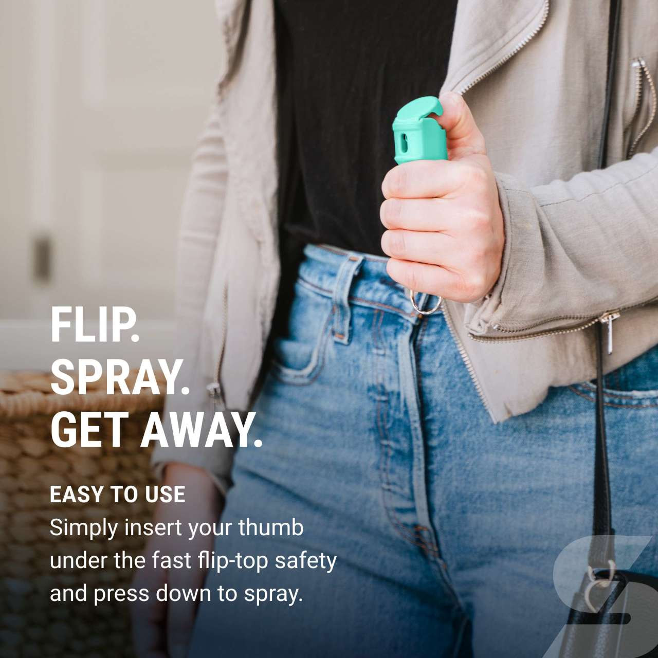 Fast Flip Top Pepper Gel with Snap-Clip Keychain, RAINN - Image 6